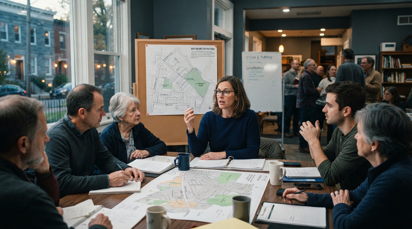 Editorial illustration for How to Form a Neighborhood Association: A Decision Framework for New Community Groups
